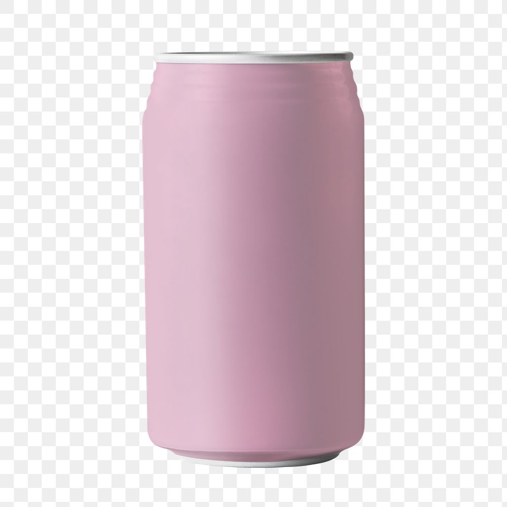 Png purple soda can, isolated object in transparent background