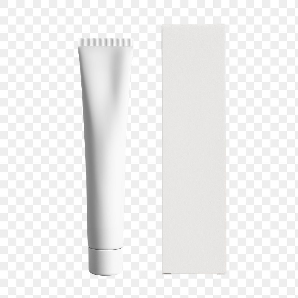 Skincare tube png, beauty product packaging in transparent background