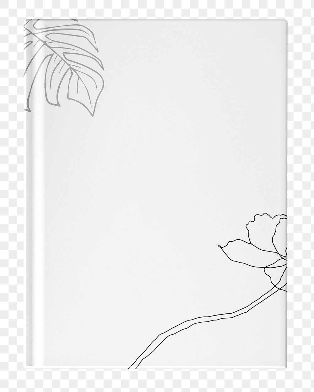 Floral book cover png transparent, professional publishing 