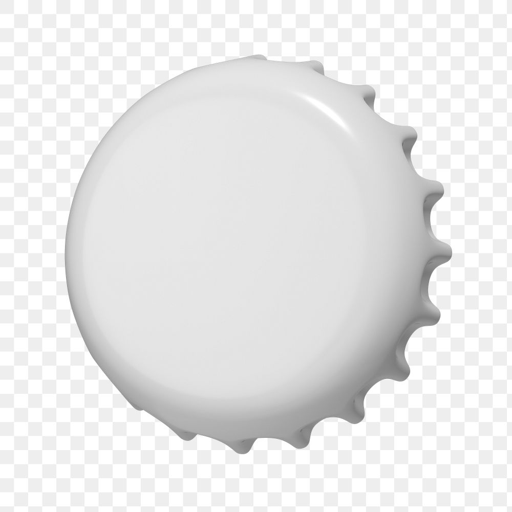 Bottle cap png sticker, isolated object on transparent background