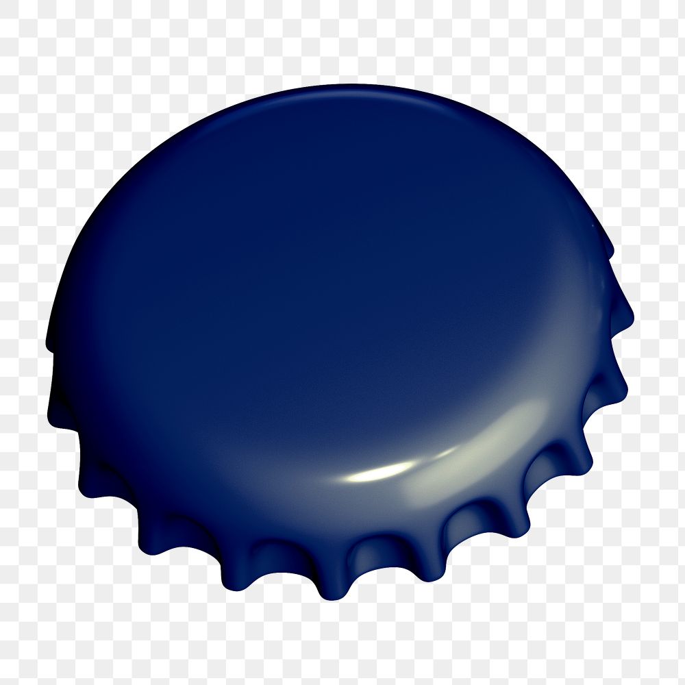 Bottle cap png sticker, isolated object on transparent background