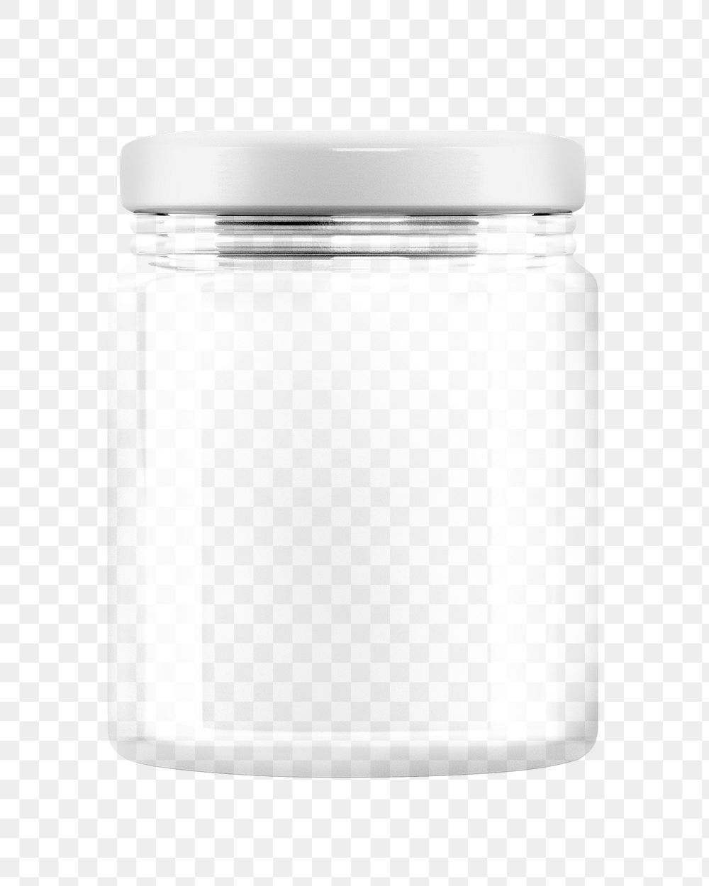 Empty glass png jar, transparent background