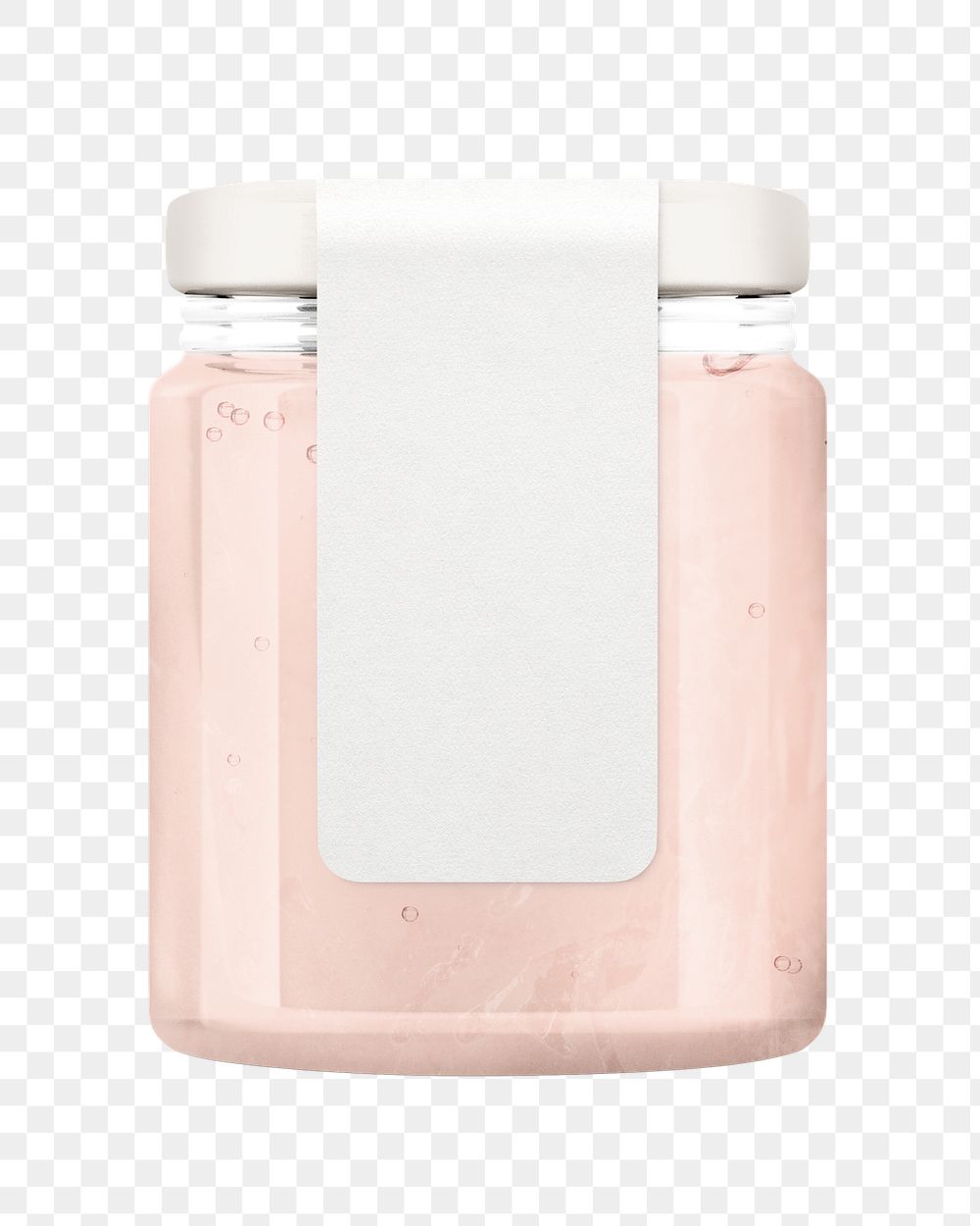 Pink jelly png jar with blank label