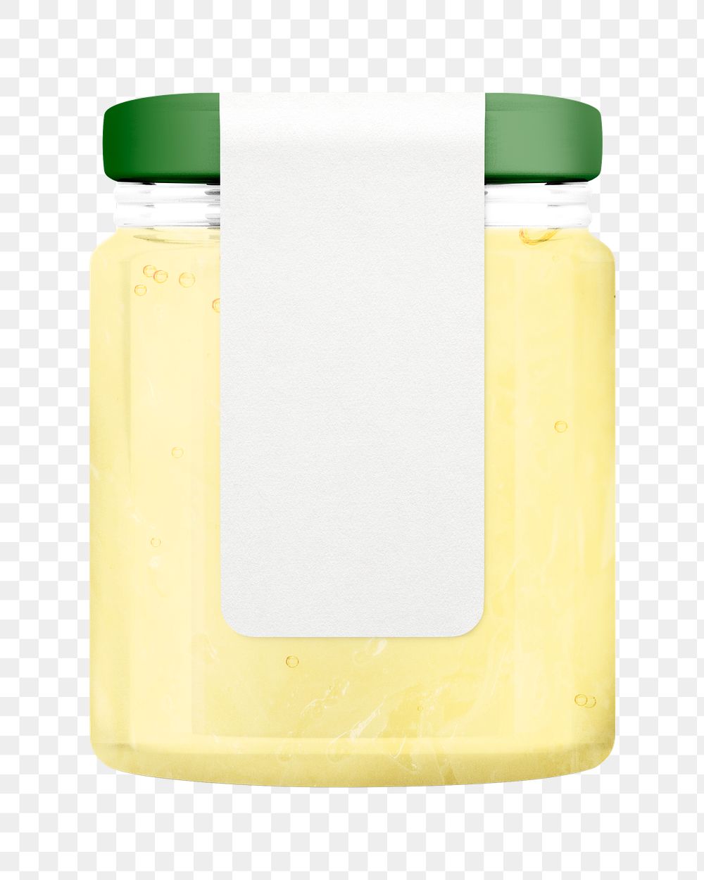 Lemon jelly png jar with blank label