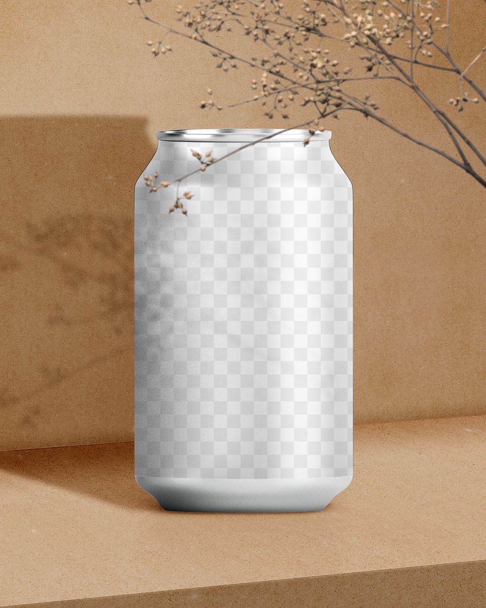 Aesthetic can png mockup transparent design for soda drink