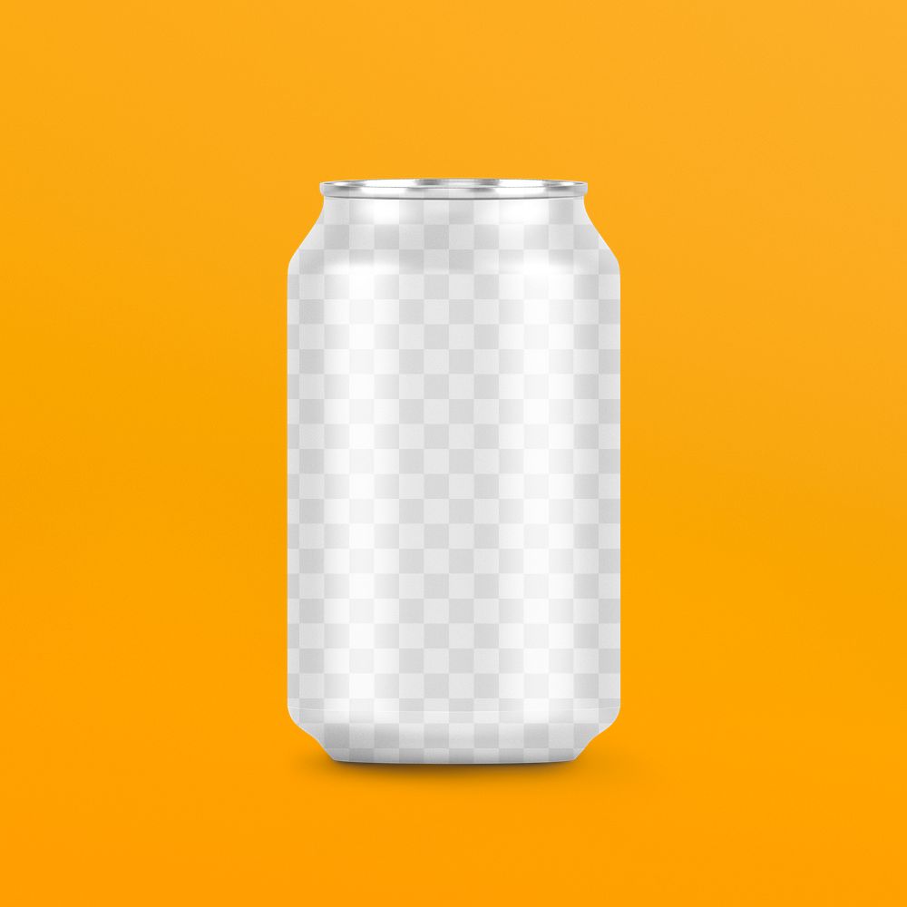 Soda can png mockup transparent design for drink