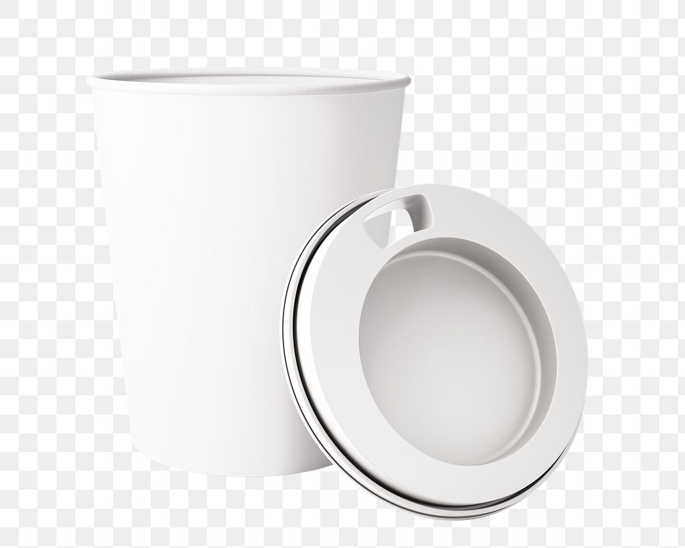 Coffee cup png, eco beverage packaging on transparent background
