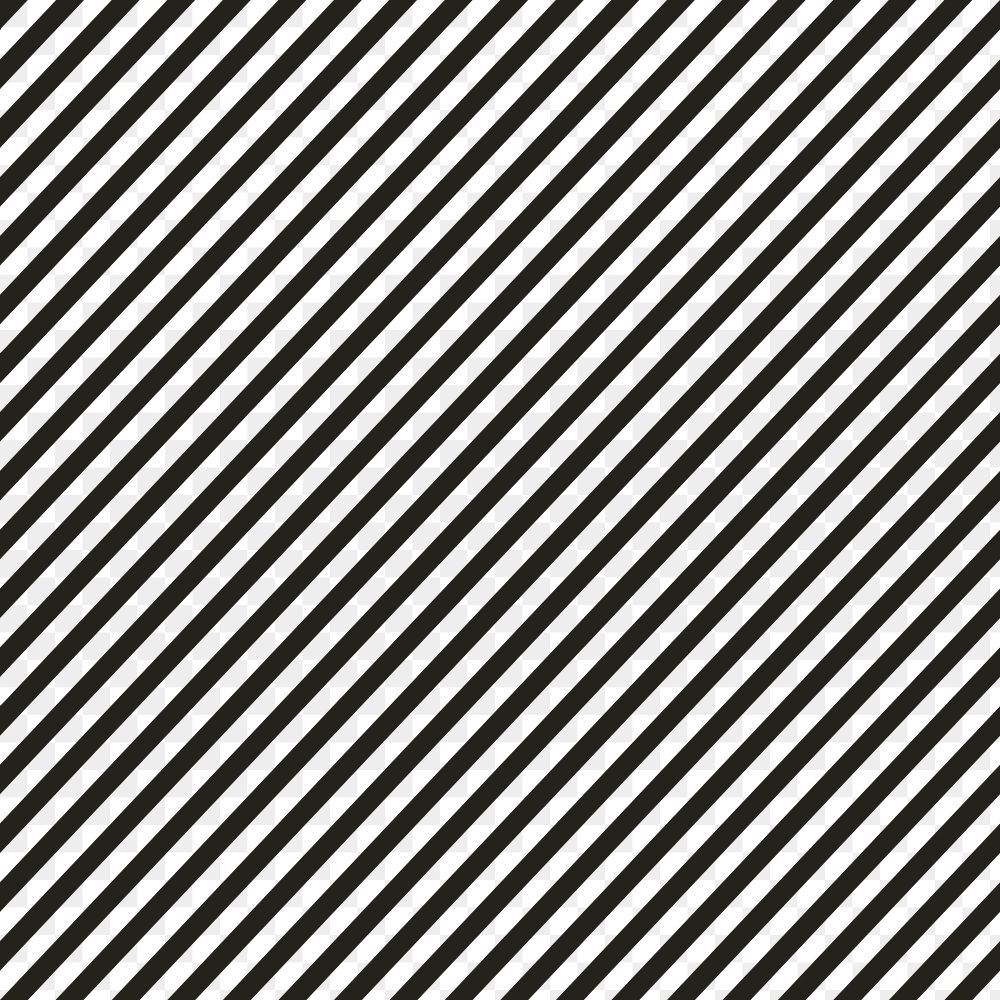 Black striped png pattern, transparent background, seamless design