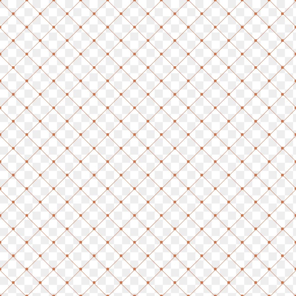 Crosshatch grid png pattern, transparent background, brown seamless design