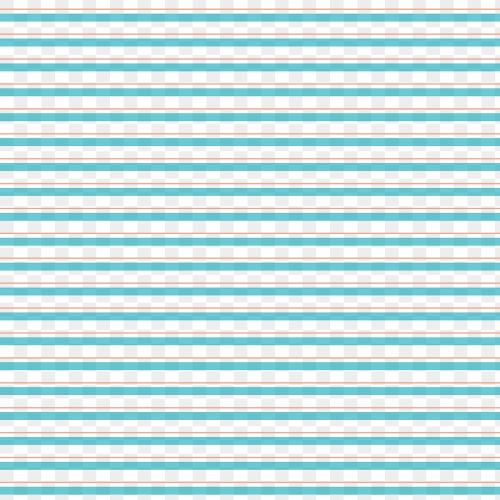 Cute blue png pattern, transparent background, seamless stripes