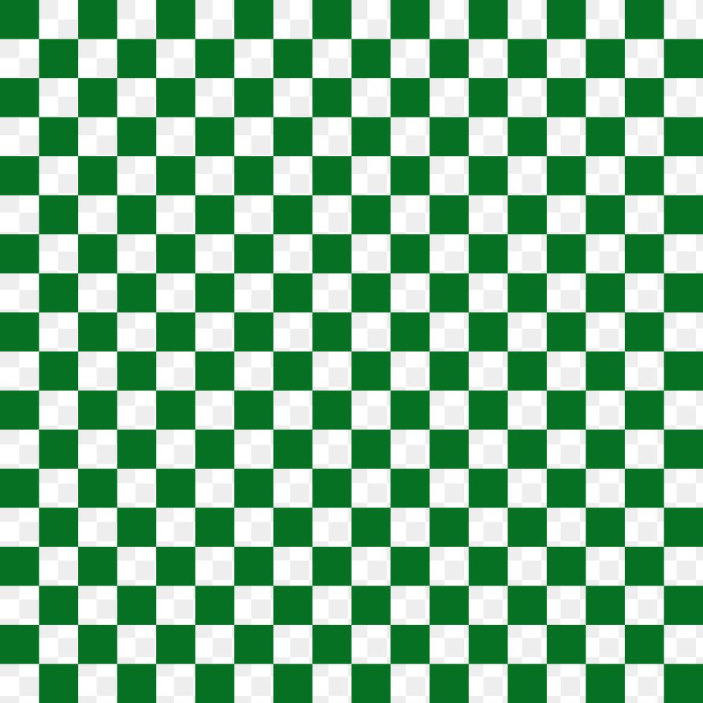 Green check png pattern, transparent background, seamless design