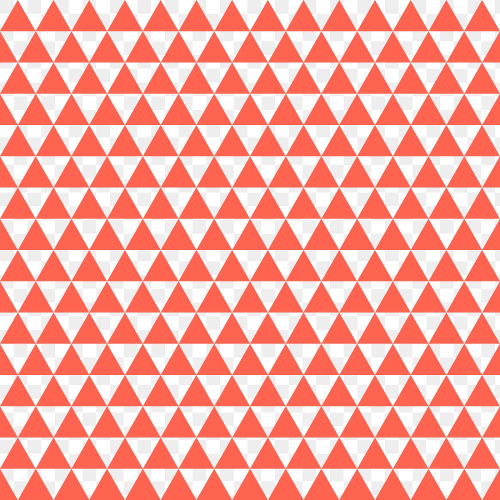 Orange triangle png pattern, transparent background, geometric seamless