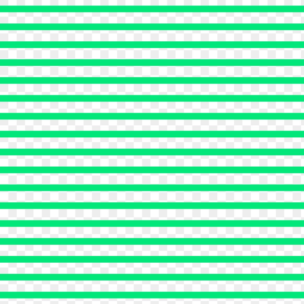 Green neon png pattern, transparent background, seamless stripes