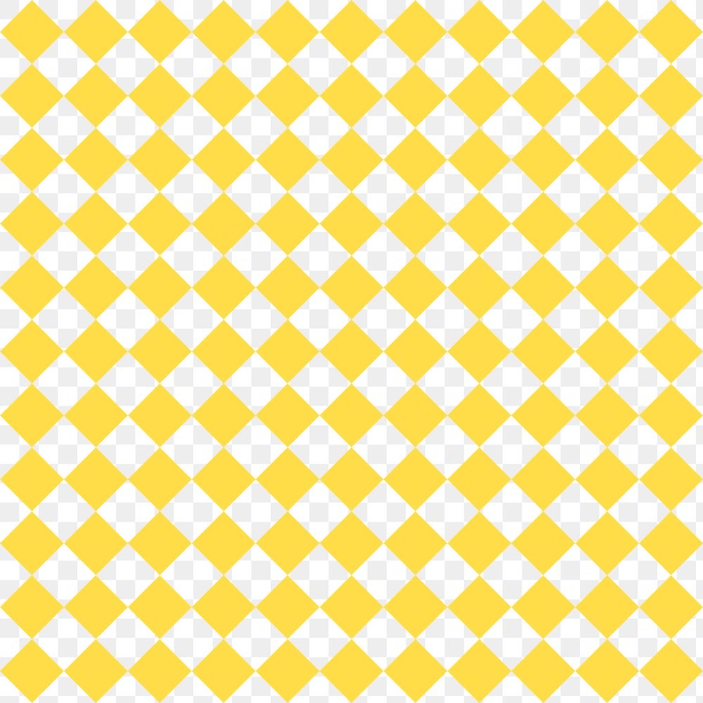Yellow square png pattern, transparent background, geometric seamless