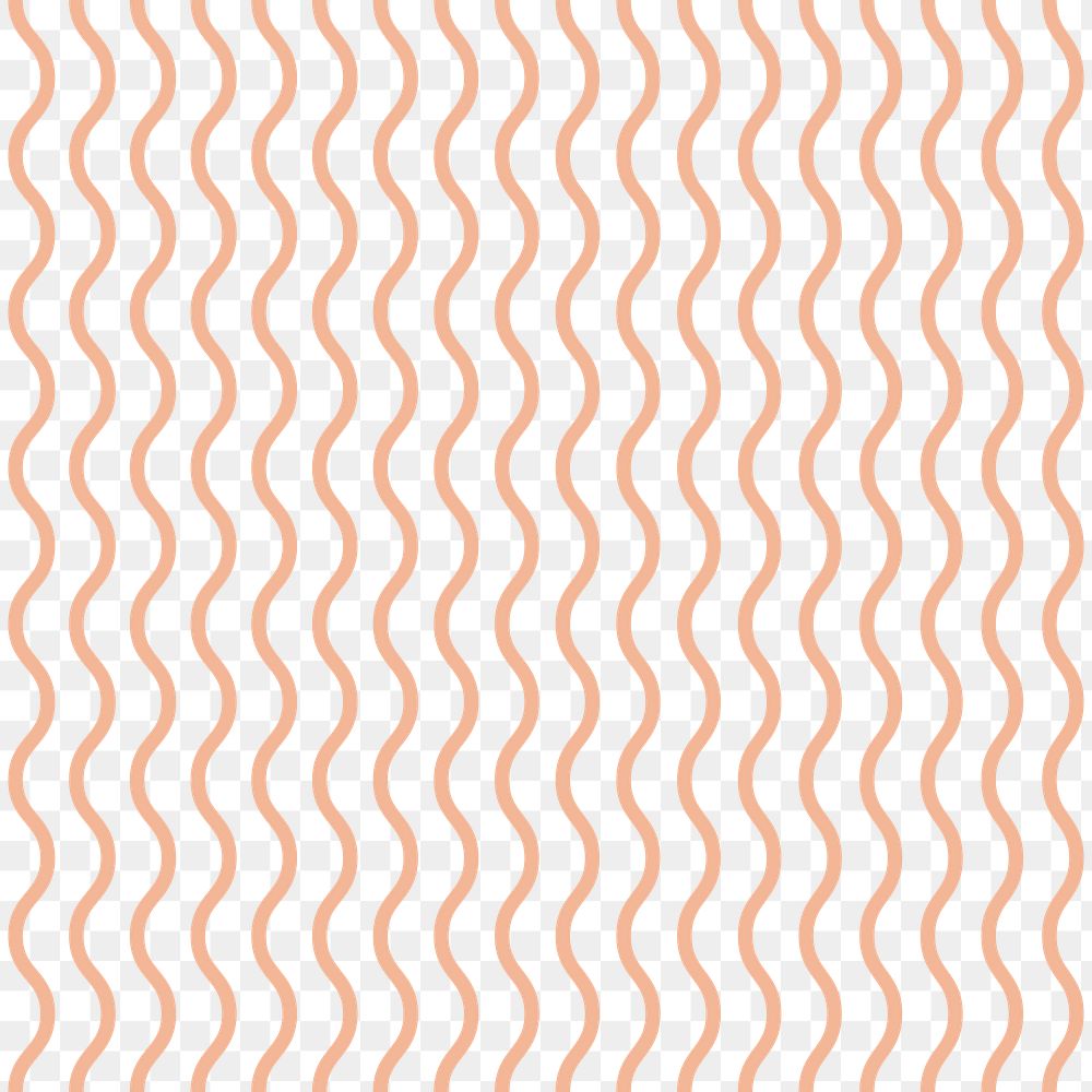 Beige wave png pattern, transparent background, abstract seamless