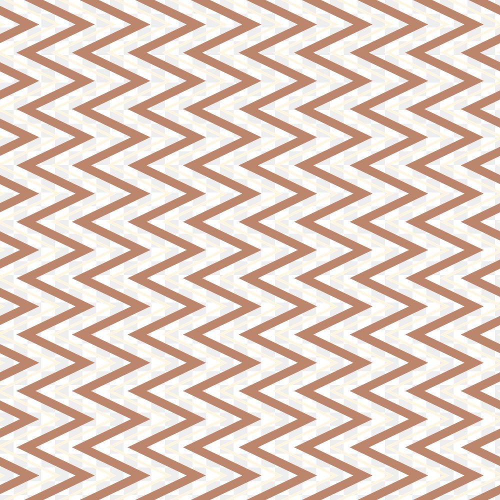 Seamless chevron png pattern, transparent background, brown abstract design