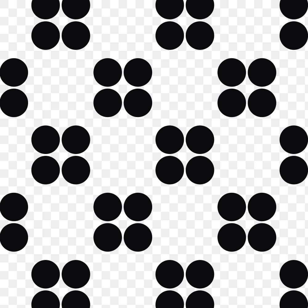 Circle shape png pattern, transparent background, black geometric