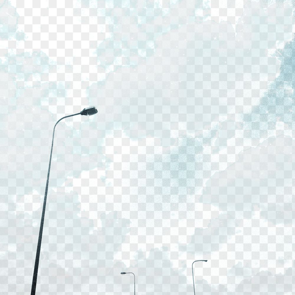 City background png, cloudy sky, aesthetic transparent design