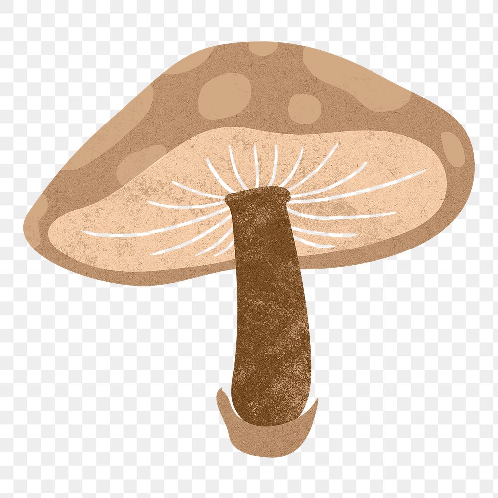 Vintage mushroom png clipart, cottage core earth tone