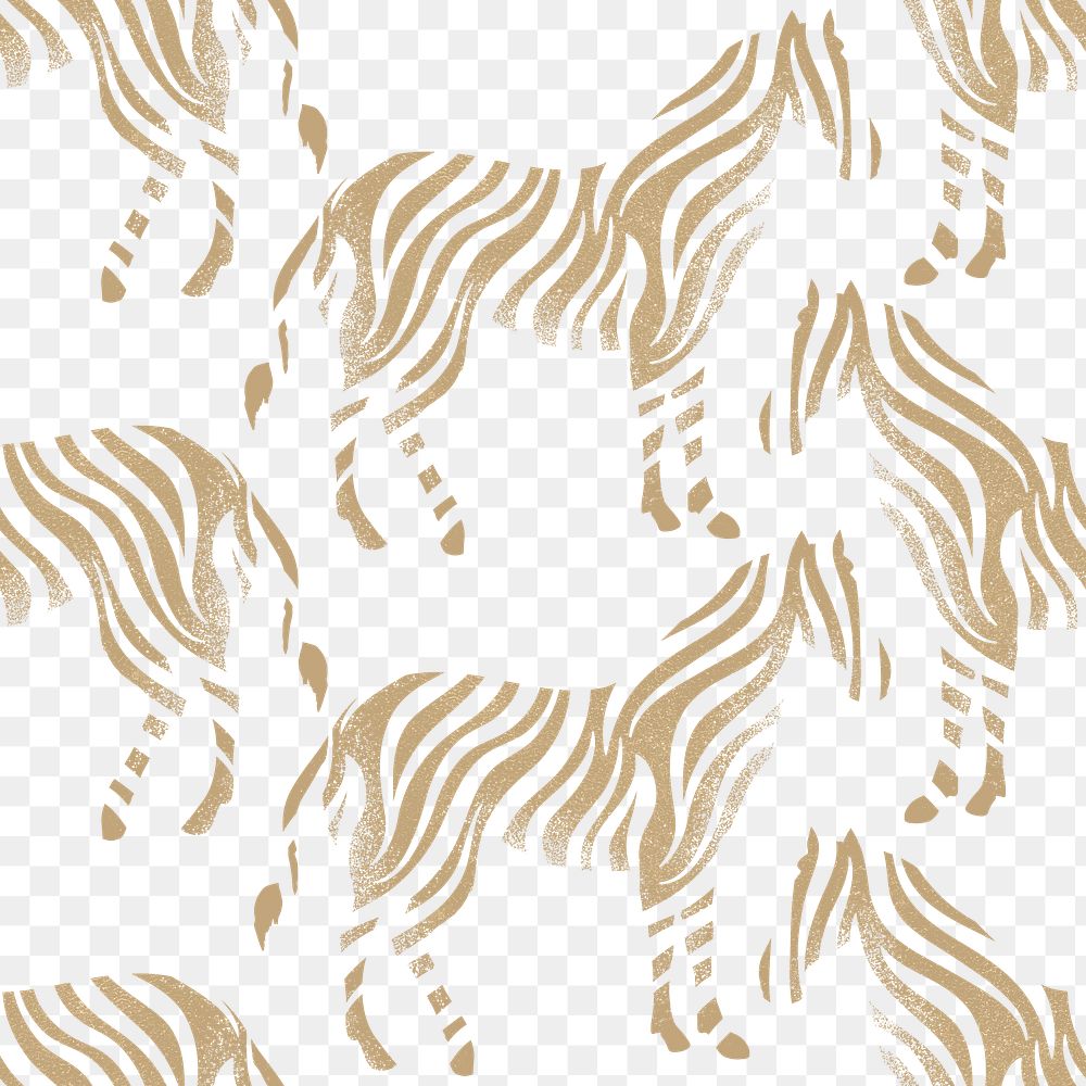 Brown zebra png pattern, transparent background, wild animal stamp
