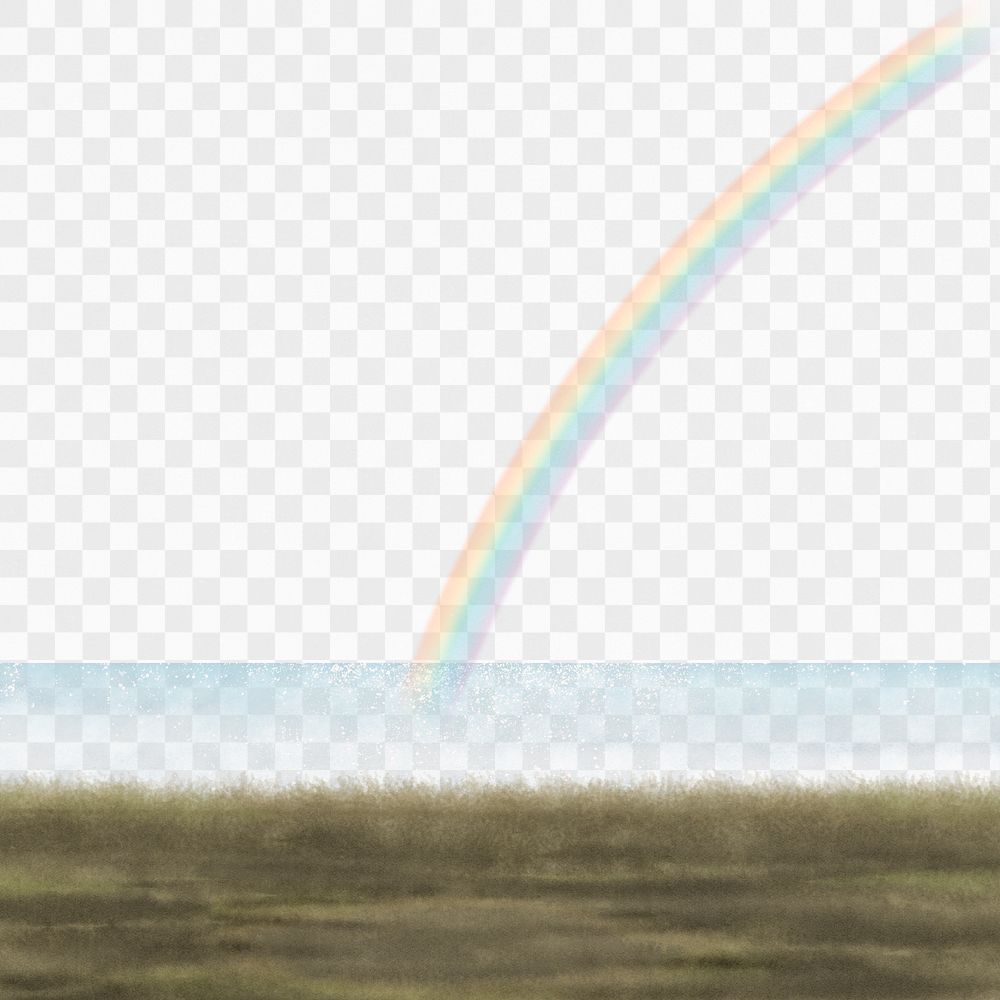 Cute rainbow png, simple glitter design, transparent background 