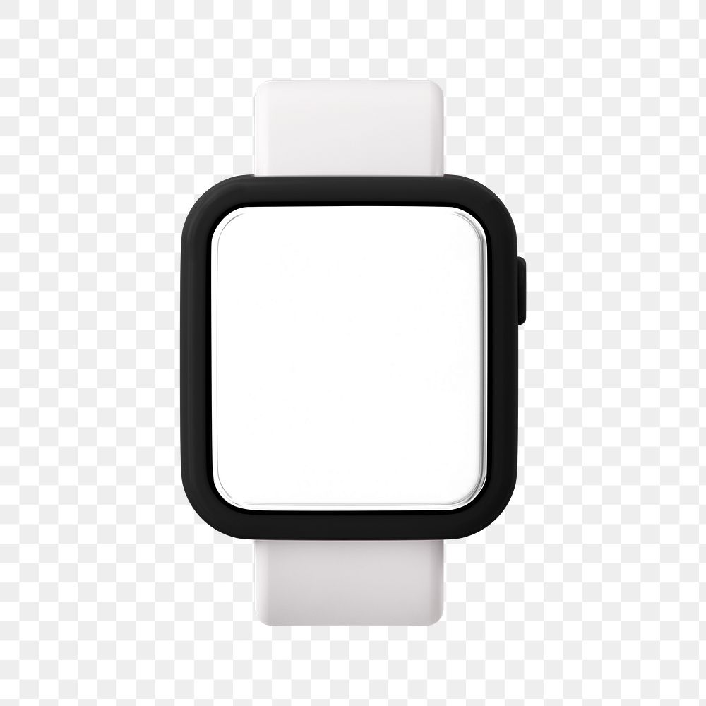 3D smartwatch png, digital device clipart on transparent background