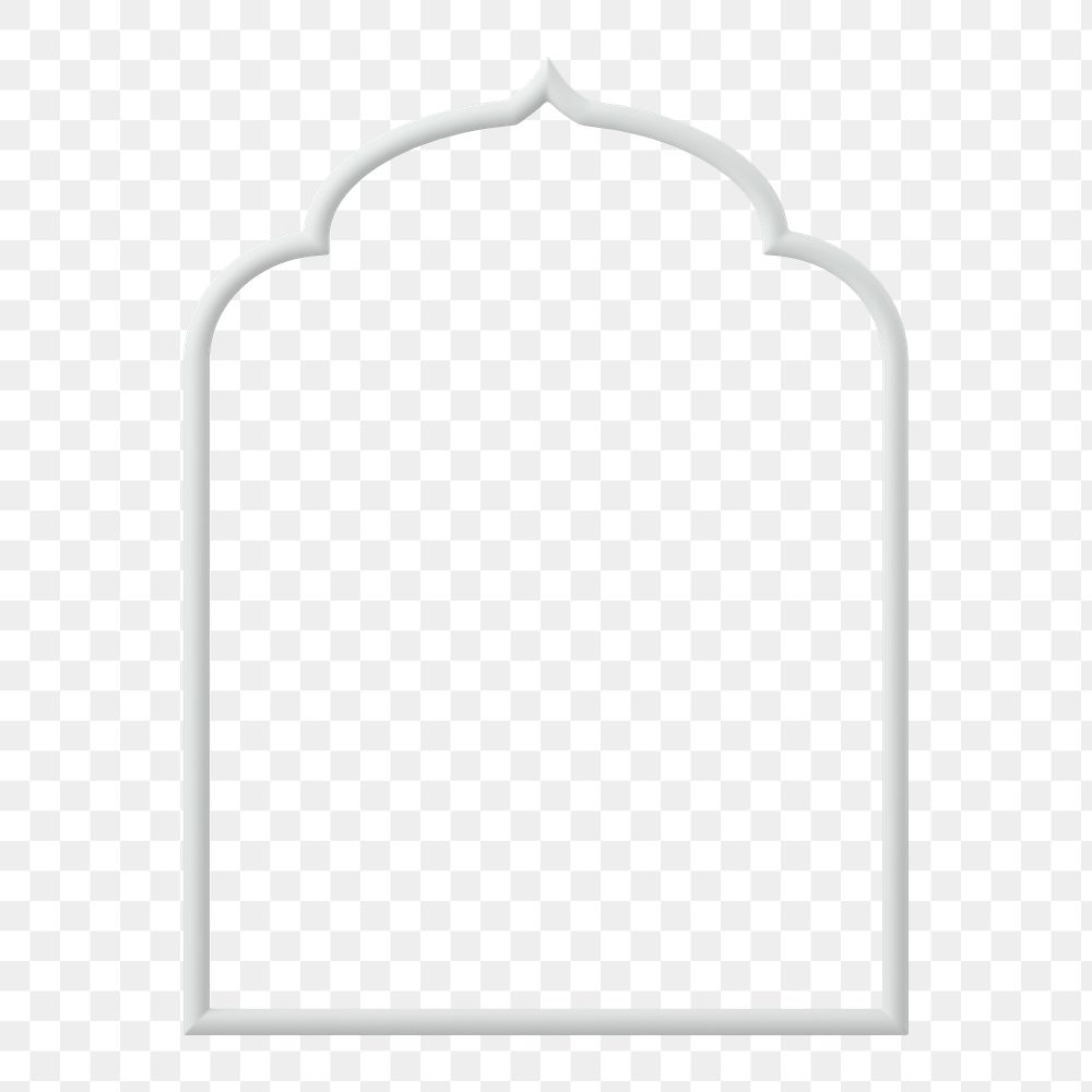 3D Ramadan png frame, Islam religion graphic on transparent background