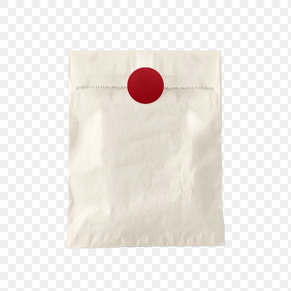 Snack bag png, white food packaging in Chinese New Year design