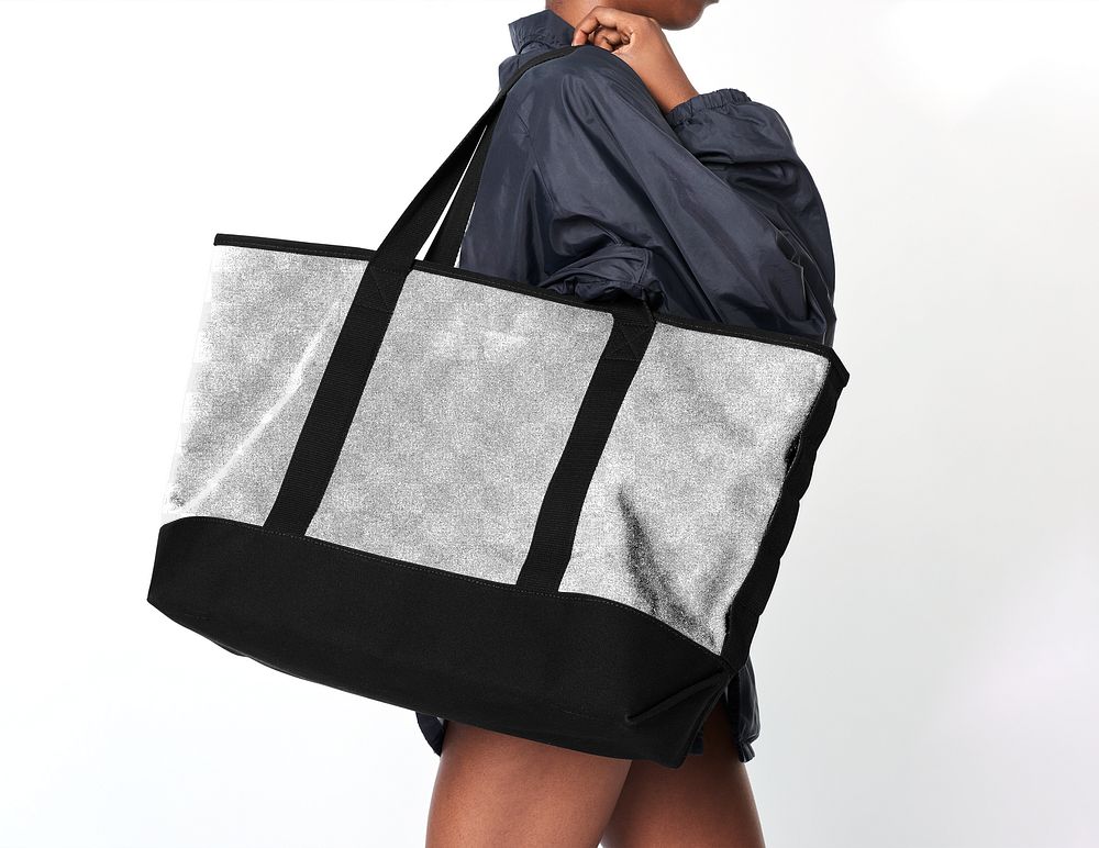 Tote bag png mockup, transparent design