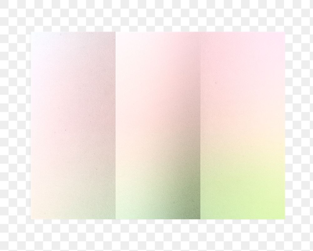 Tri-fold pamphlet png transparent, gradient pastel