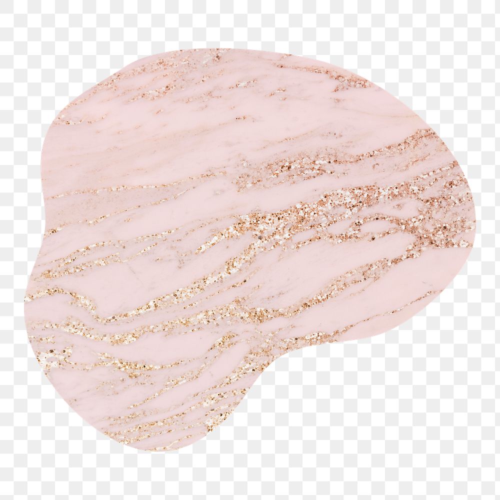 Pink pastel png marble sticker, sparkle texture clipart transparent background