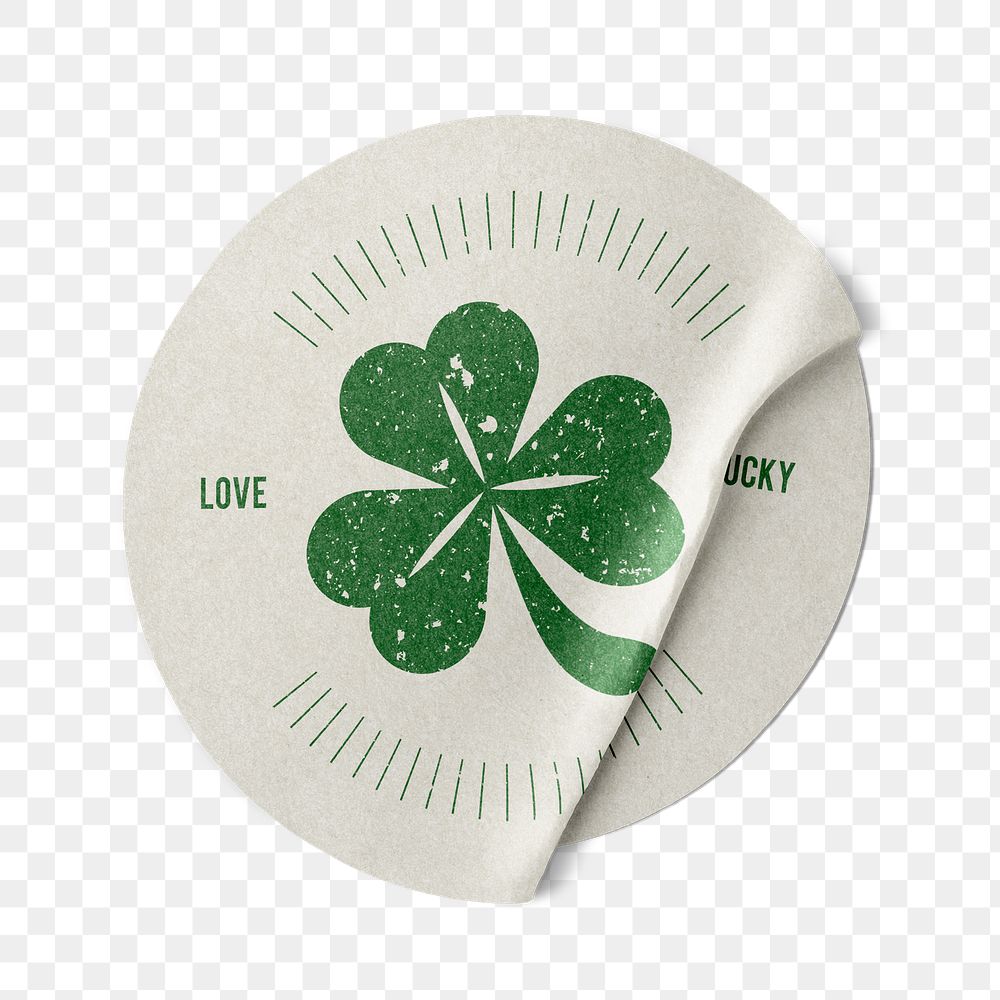 St. Patrick&rsquo;s Day png sticker, round design, transparent background