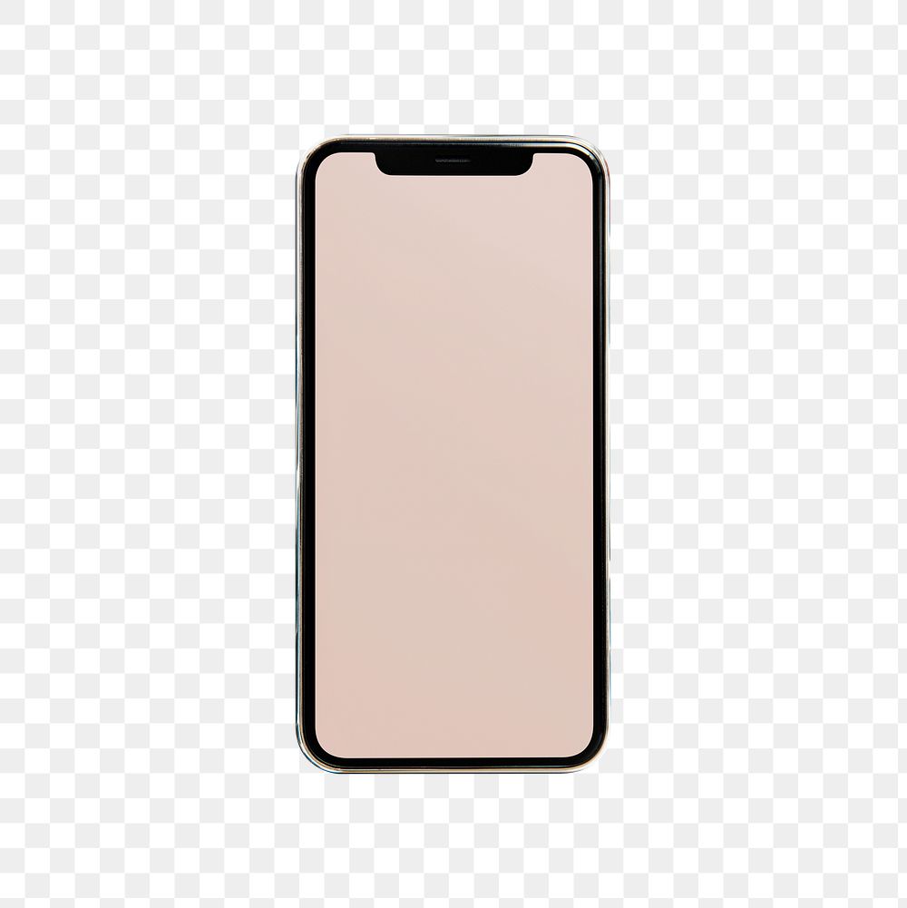 Smartphone screen png cut out, transparent background