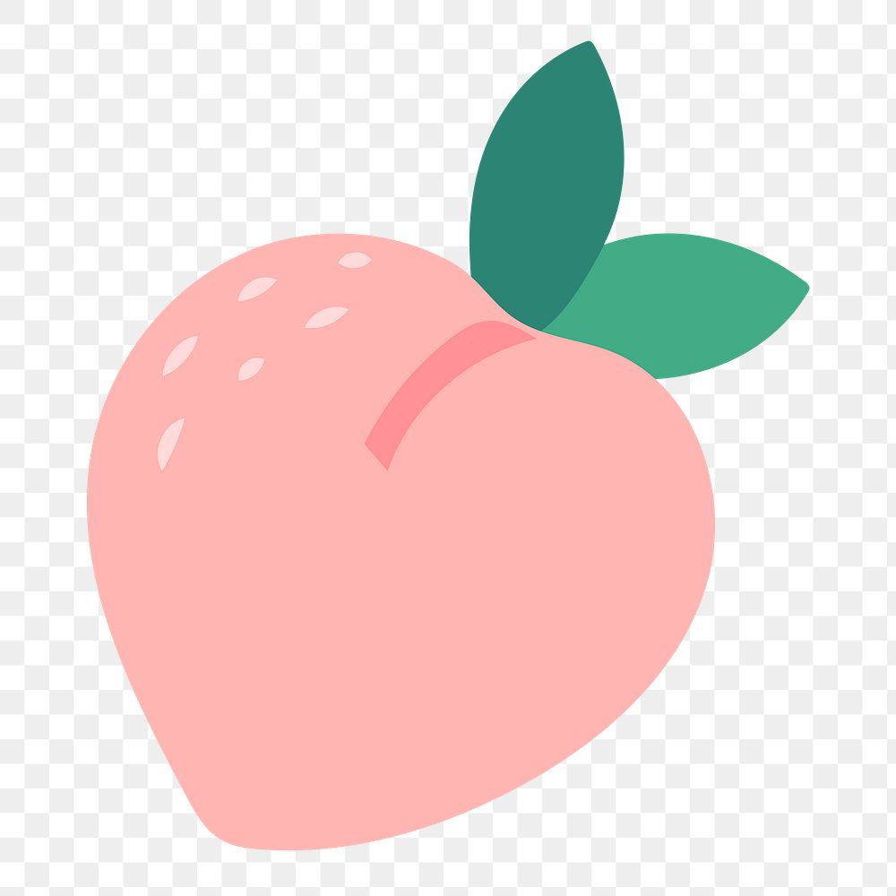 Pink peach png sticker in transparent background