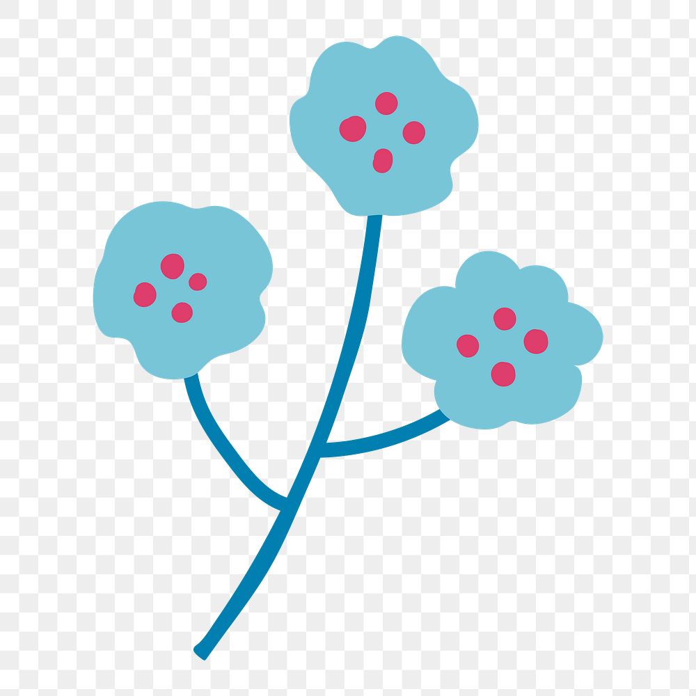 Flower png sticker in transparent background