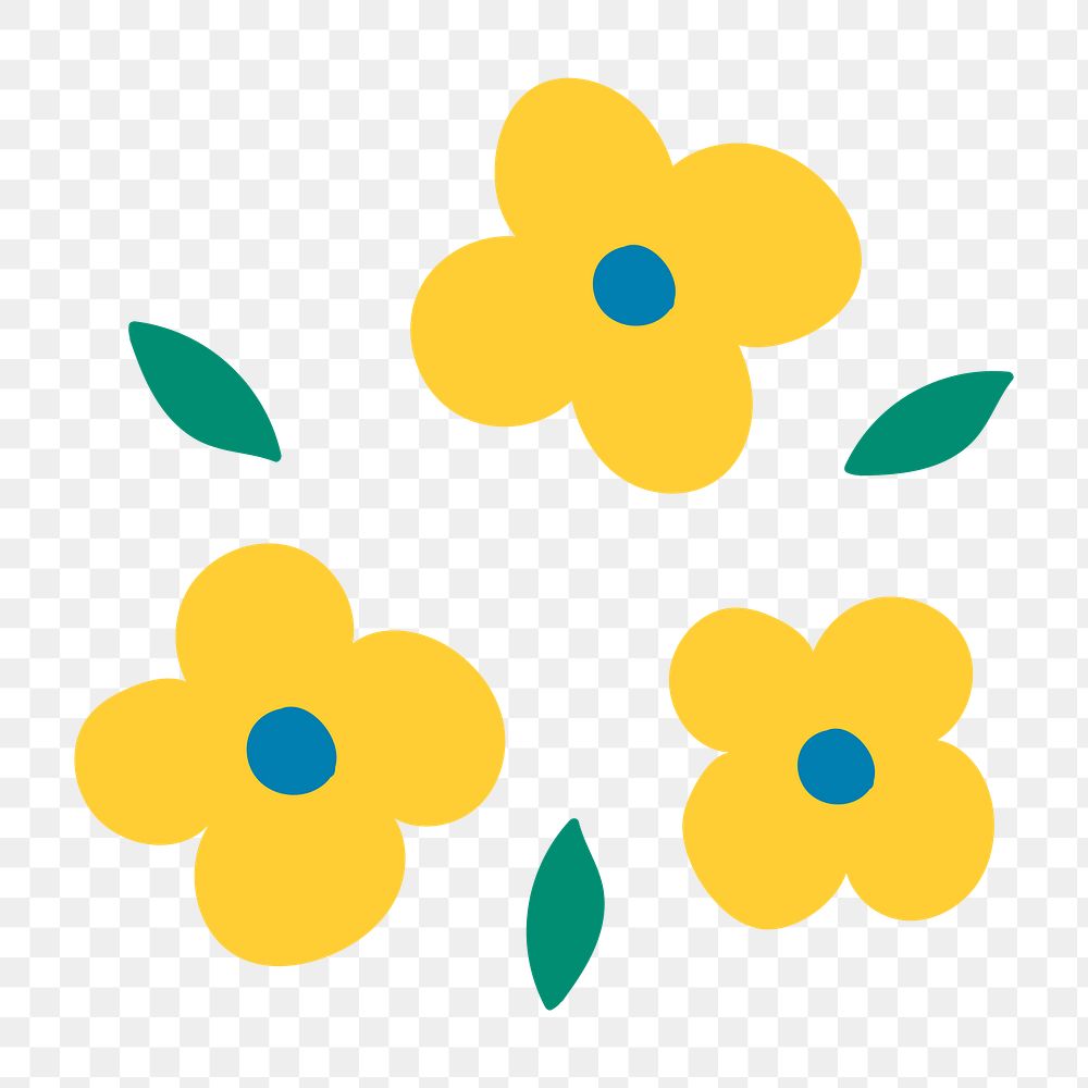 Flowers png sticker in transparent background