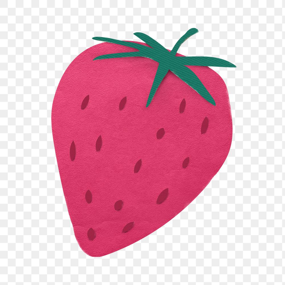 Strawberry fruit png sticker in transparent background