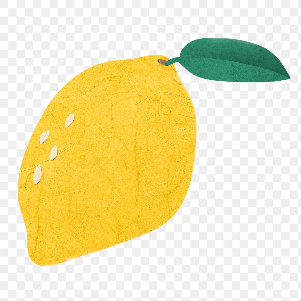 Yellow lemon png sticker in transparent background