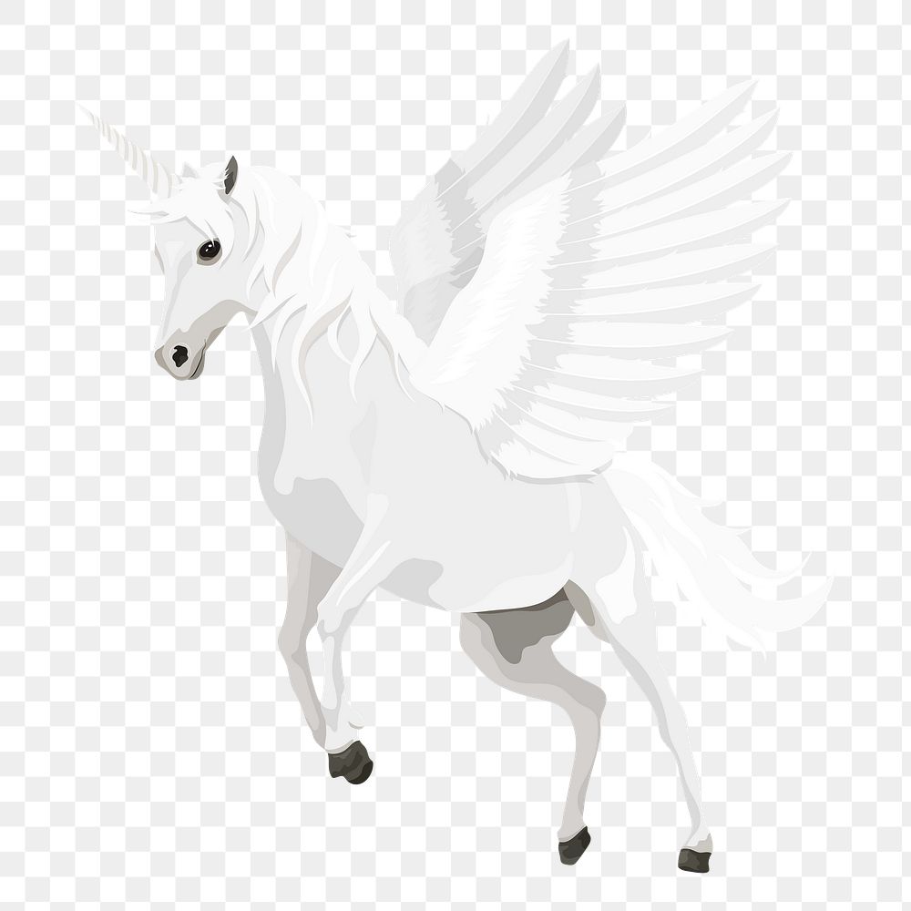 Unicorn png, magical creature illustration sticker, transparent background