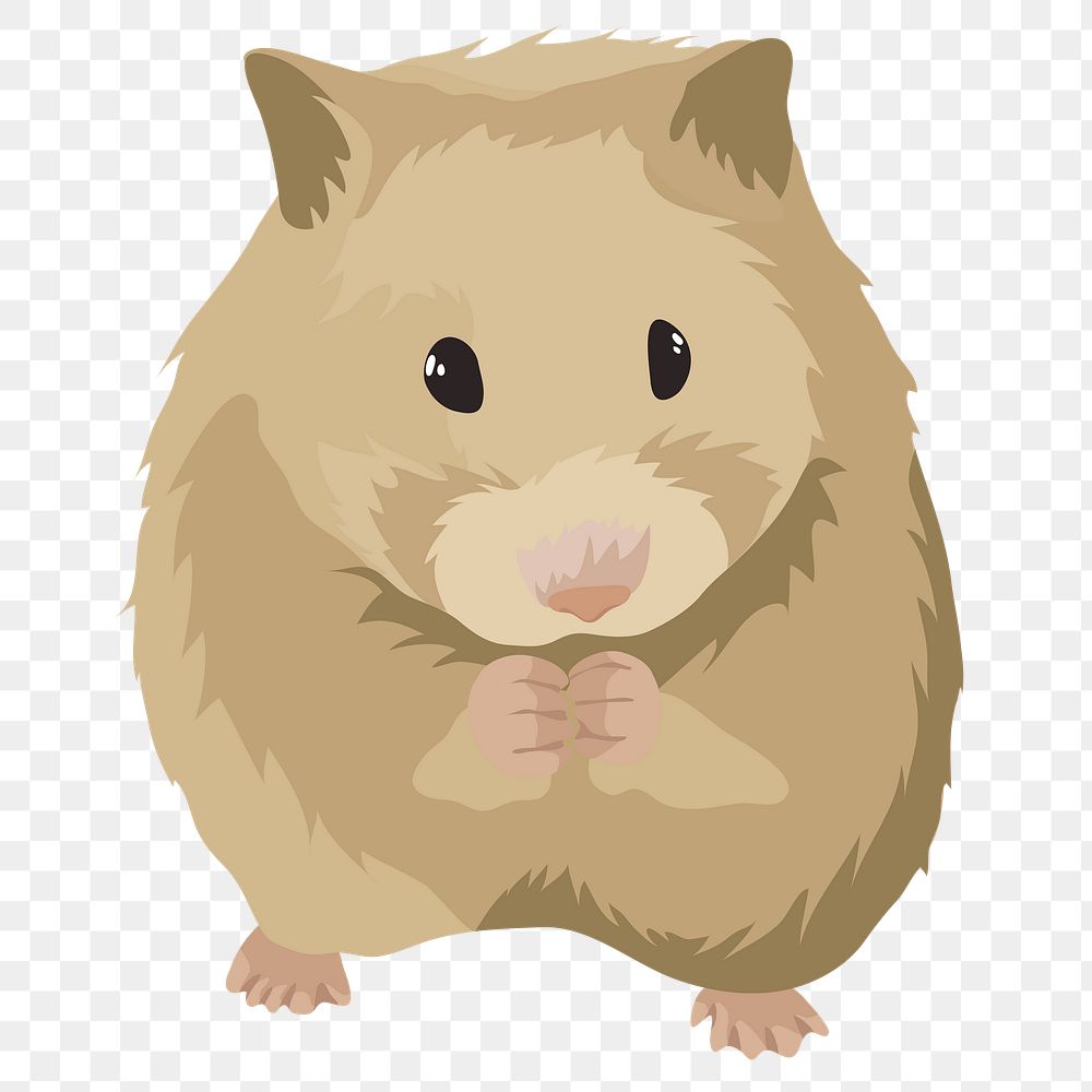 PNG hamster illustration sticker, transparent background