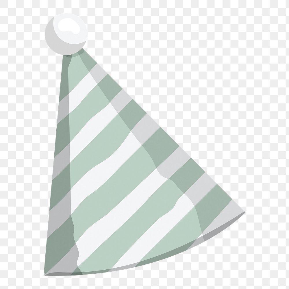 Party cone png hat illustration, sticker element, transparent background