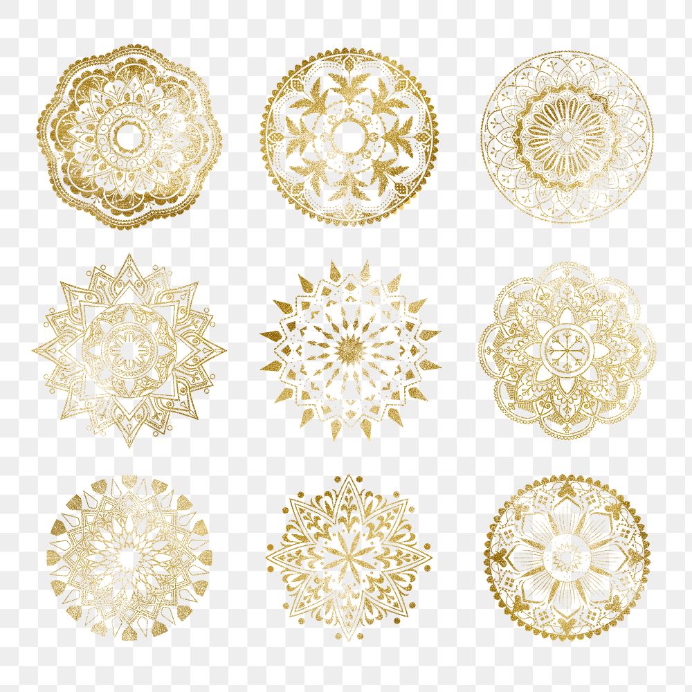 Festive gold Islamic design sticker set