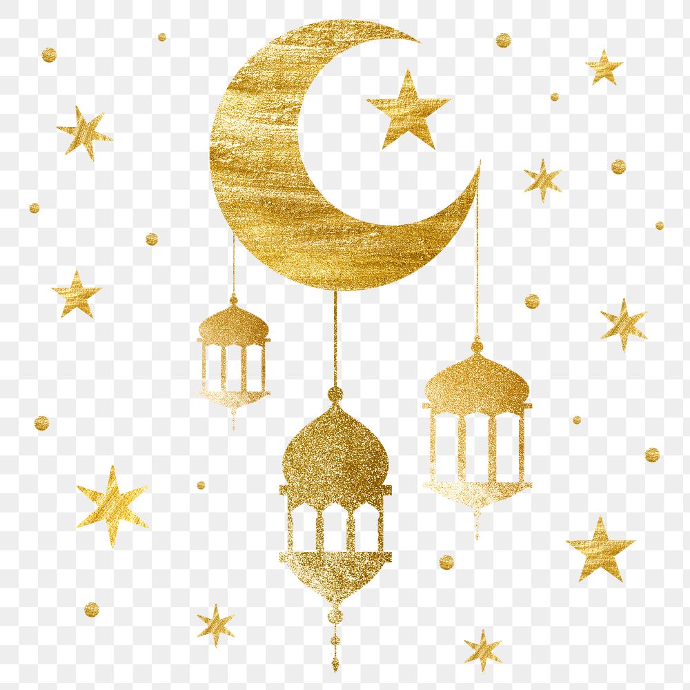 Png Ramadan sticker, Islamic design on transparent background