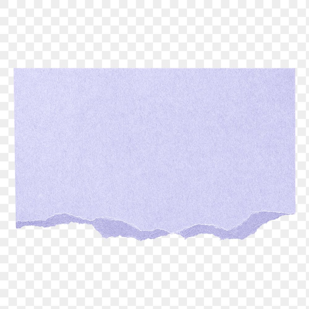 Purple png ripped paper sticker on transparent background
