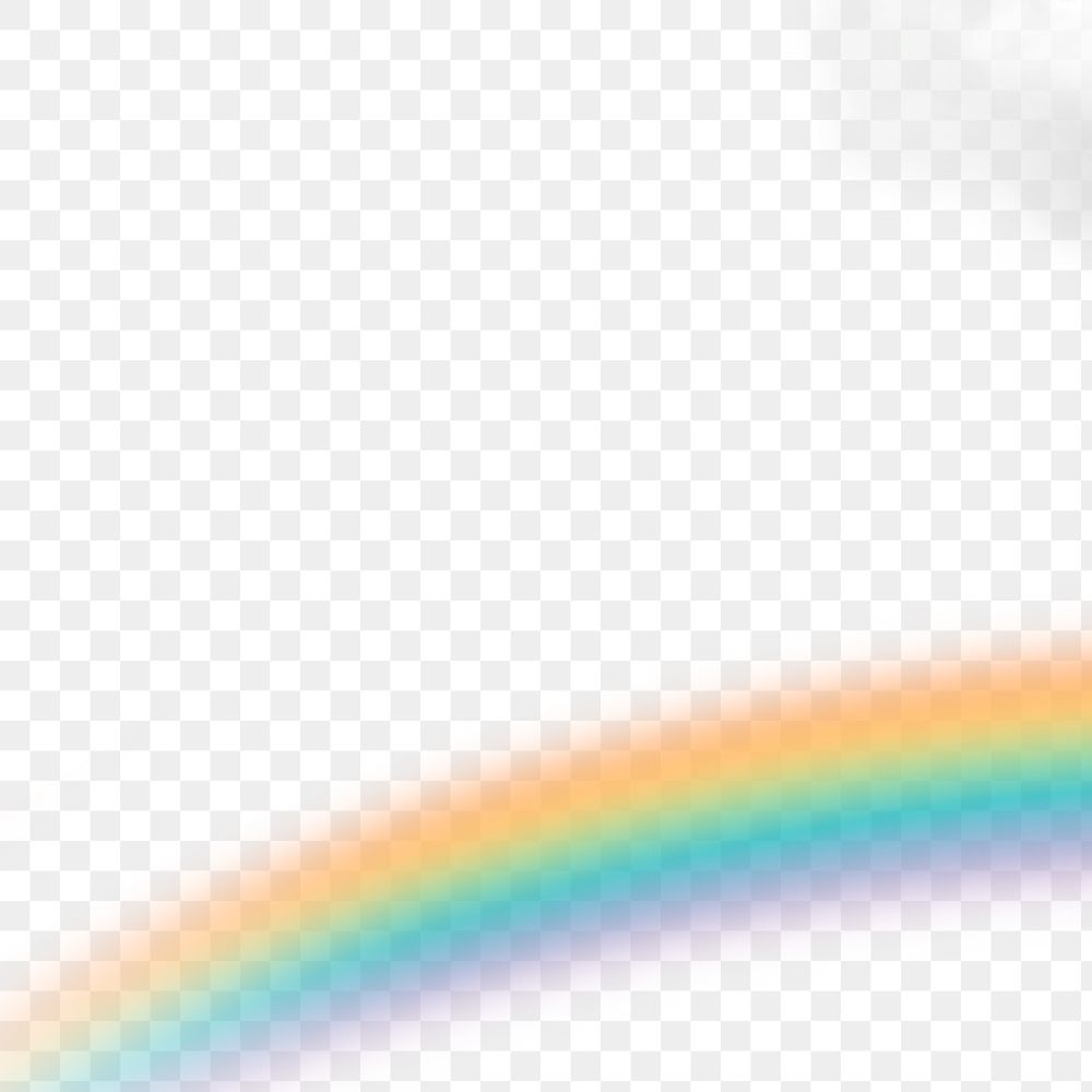 Rainbow png border overlay, sky transparent background