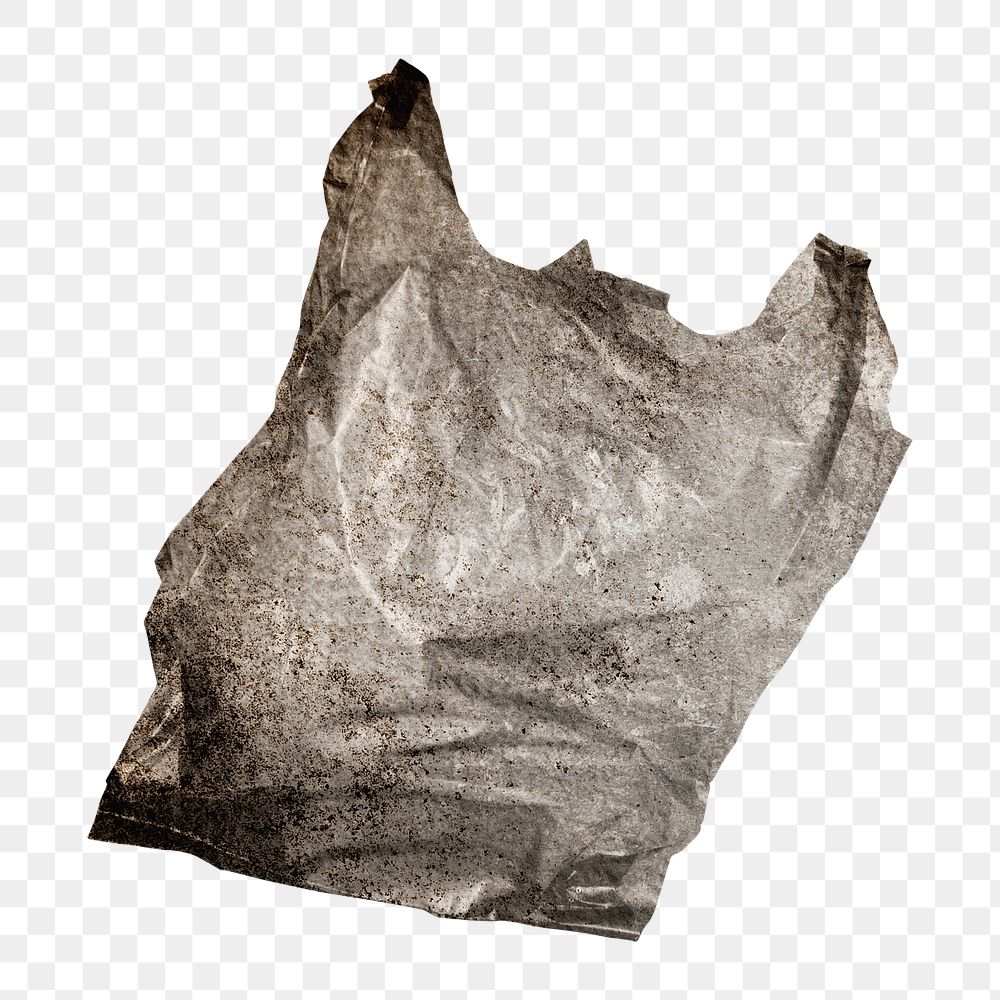 Black plastic bag png sticker, environment & trash, transparent background