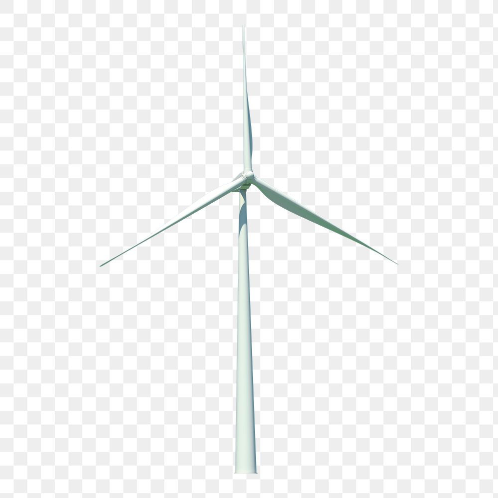 Wind power png sticker, clean energy environment design, transparent background