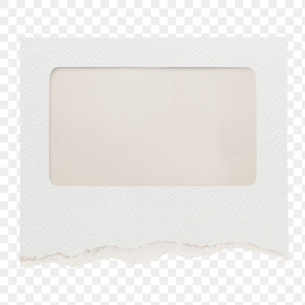 Torn paper png frame, copy space, transparent background