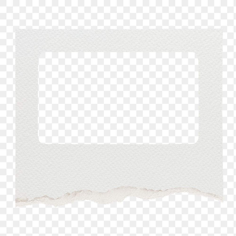 Ripped paper png frame, copy space, transparent background
