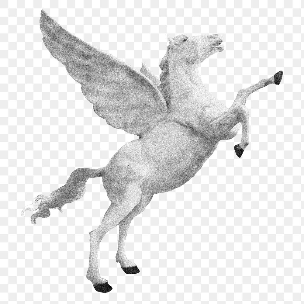 White unicorn png on transparent background